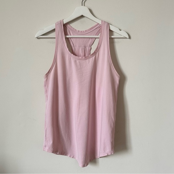 Lululemon Love Tank Top Pleated Classic Fit Pima Cotton In Feather Pink - Picture 1 of 4